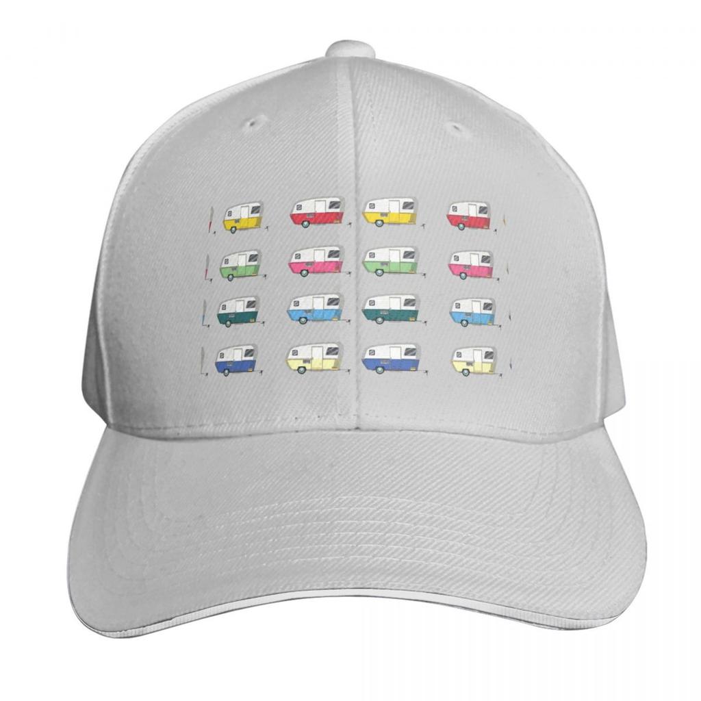 Colourful Vintage Eriba Puck Caravan Daisy Cap Fashion Casual Baseball Caps  Summer Unisex Baseball Hats Polychromatic