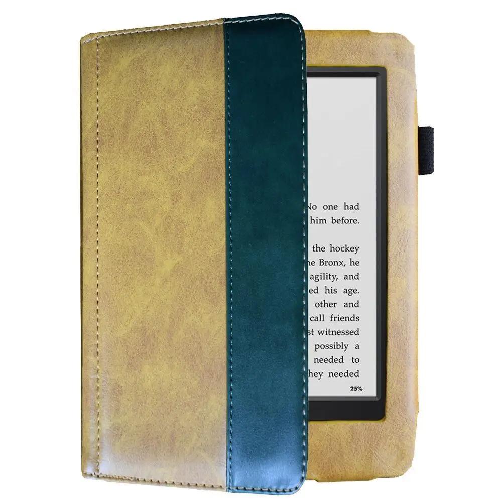 PU Leder e-Reader Schutzhülle Magnetverschluss Kratzfest Paperwhite 1/2/3 Folio-Hülle für Kindle Touch D01200