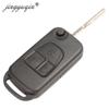Jingyuqin Flip Folding Remote Key Shell 1/2/3/4 Button for Mercedes Benz SLK E113 A C E S W168 W124 W202 W203 Auto Car Key Case