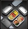 304 Stainless Steel Insulated Double-Layer Lunch Box for Microwave, with Compartments - Ideal for Students and Office Workers.