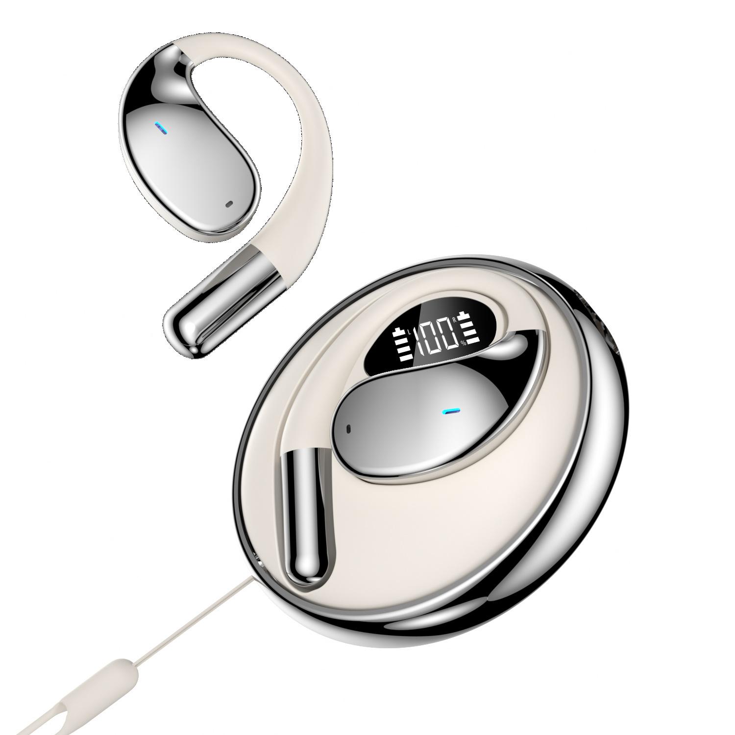 

Перевод Bluetooth-наушники с подвесным ушным вкладышем, с длительным временем ожидания, наушники с костной проводимостью белый