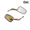 Brass Retro Wide-Angle Rearview Mirror for Harley Fat Bob Road King Street Touring