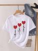 (Asian Size) T Shirt Lady Female Top Fashion Flower Cute 90s Graphic Short Sleeve T-shirts Casual Printed Clothing Women Tee