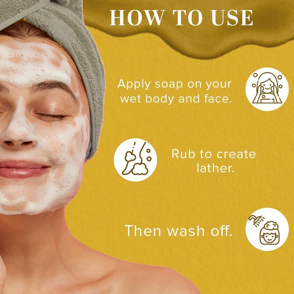 Khadi Natural Saffron Soap 125 g X Pack Of 2 Deep Moisturizing Skin Brightening Bar For Natural Glow All Skin Types