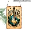 2D Flat 1pc Vintage Guitar & Music Note Metal Wall Art Sign - 12x8 Inch Aluminum Lyric Plaque "Into Music I Go" / "to Lose My Mind & Find My Soul