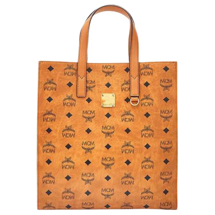 New MCM Visetos Coated Canvas Tote, One Shoulder Handbag, Men's Unisex MMTCSKC03CO001