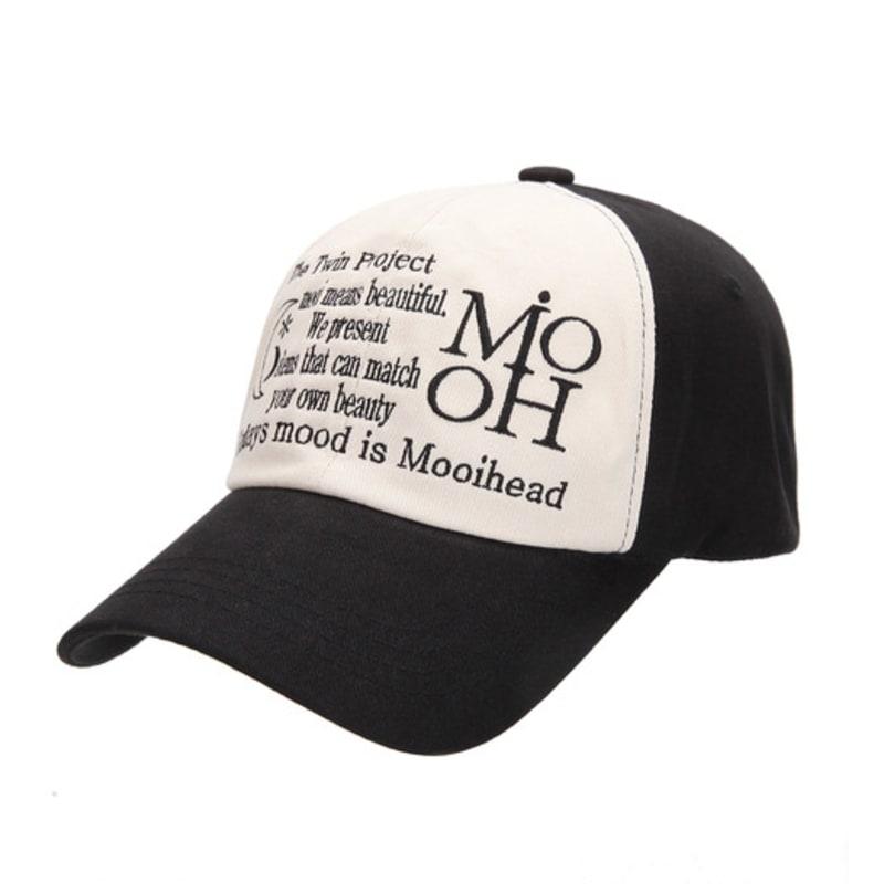 MooiHead Lettering Lua Two-Tone Ball Cap_Black