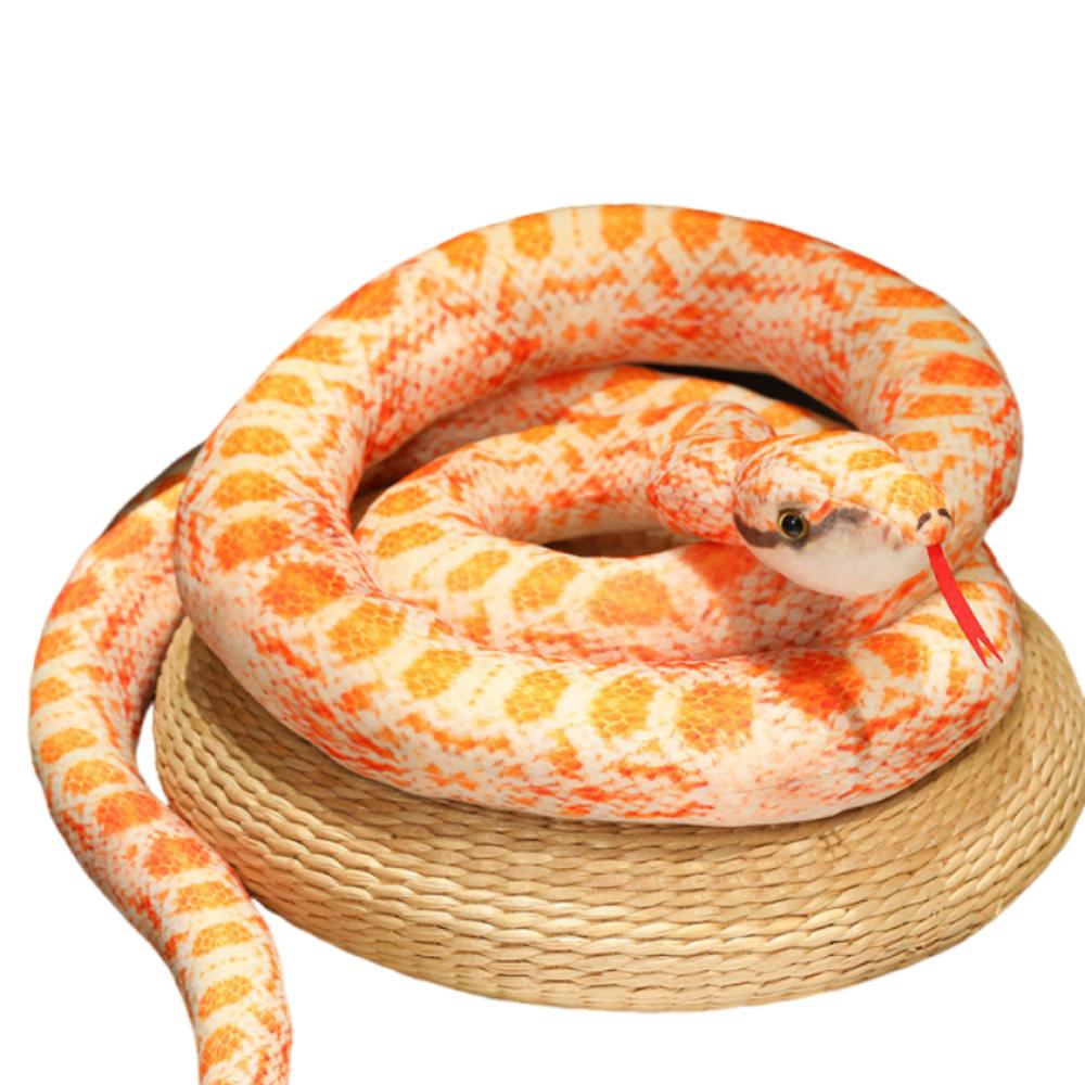 

160cm Long Snake Plush Toy Soft Simulated Snake Plush Doll Home Decoration Style A