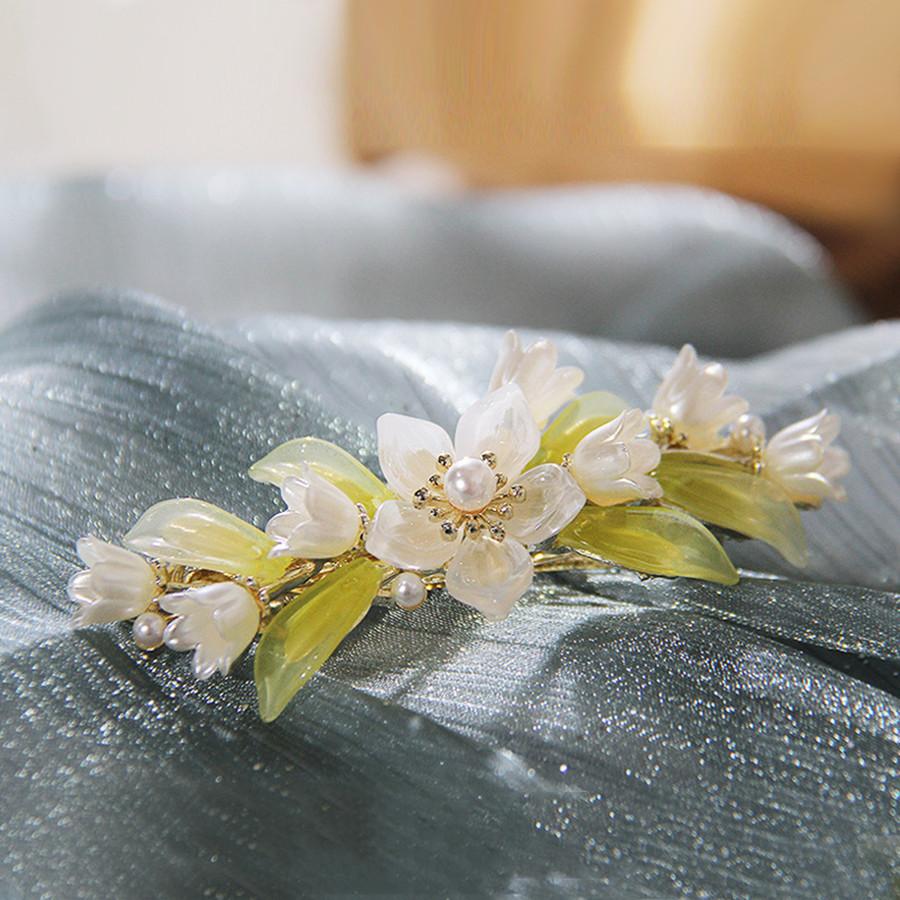 Koreanische Seniorenmode Tropföl Kristall Perle Haarspangen Elegant Damen Haarspangen Haarnadeln Haarklammern Kopfbedeckung Haaraccessoires