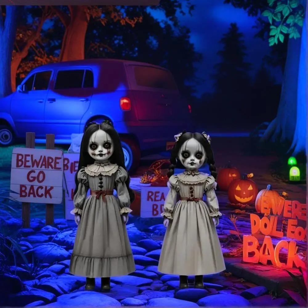 2pcs Halloween Ghost Doll Ground Insertion Decoration Horror Style Outdoor Courtyard Logo Decoration Female Ghost Doll Outdoor