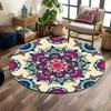 Mandala Mønster Rund Tæppe Design Print rundt tæppe, stue, soveværelse, legerumstæppe, skridsikker måtte, gave