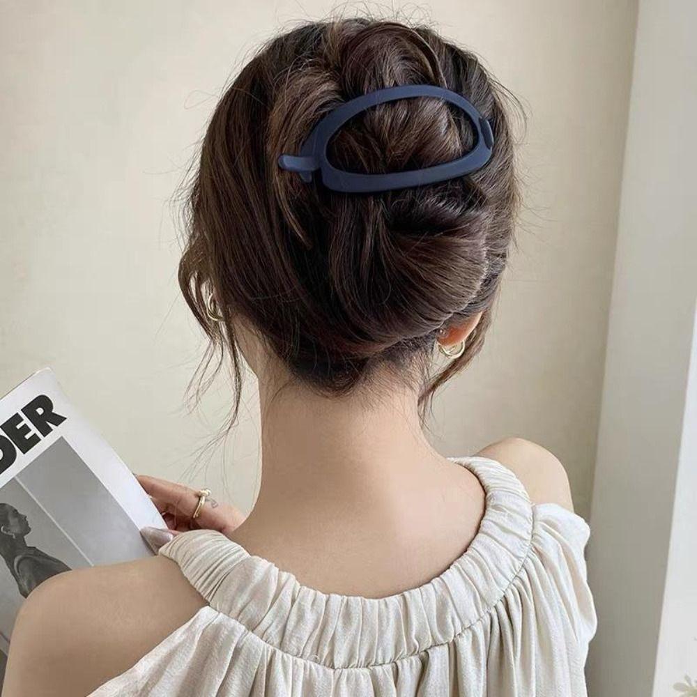 Top Clip Frosted Duckbill Clip Clamps Ponytail Holder Headwear Hair Claws  For Women Girls