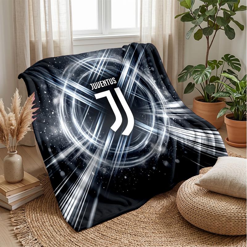 Coperta a tema Juventus FC Morbida coperta in flanella Coperta morbida tipo plaid Coperta accogliente per divano e letto per arredamento domestico