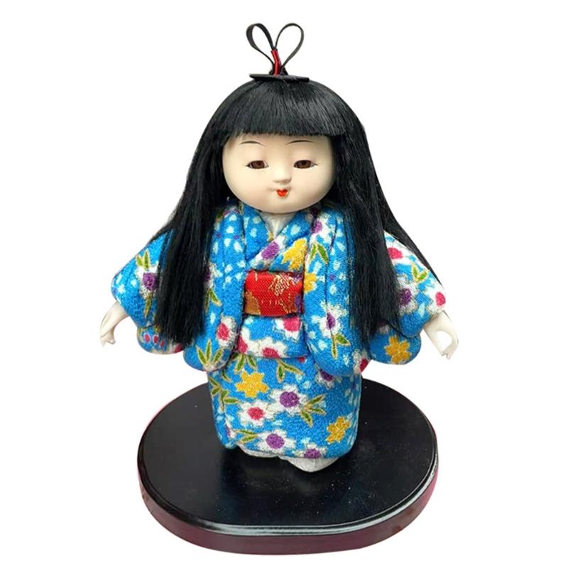 Geisha Doll Action Figures Kimono Girl Statue Collectible Figurines Decorative Sculptures Ornament Office Home Decors