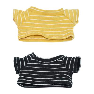 Niannyyhouse T-shirt 20cm Plush Cotton Doll Dress-Up (Yellow + Black)