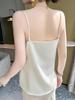 Women's Versatile Summer V-Neck Pearl Strap Satin Tank Top