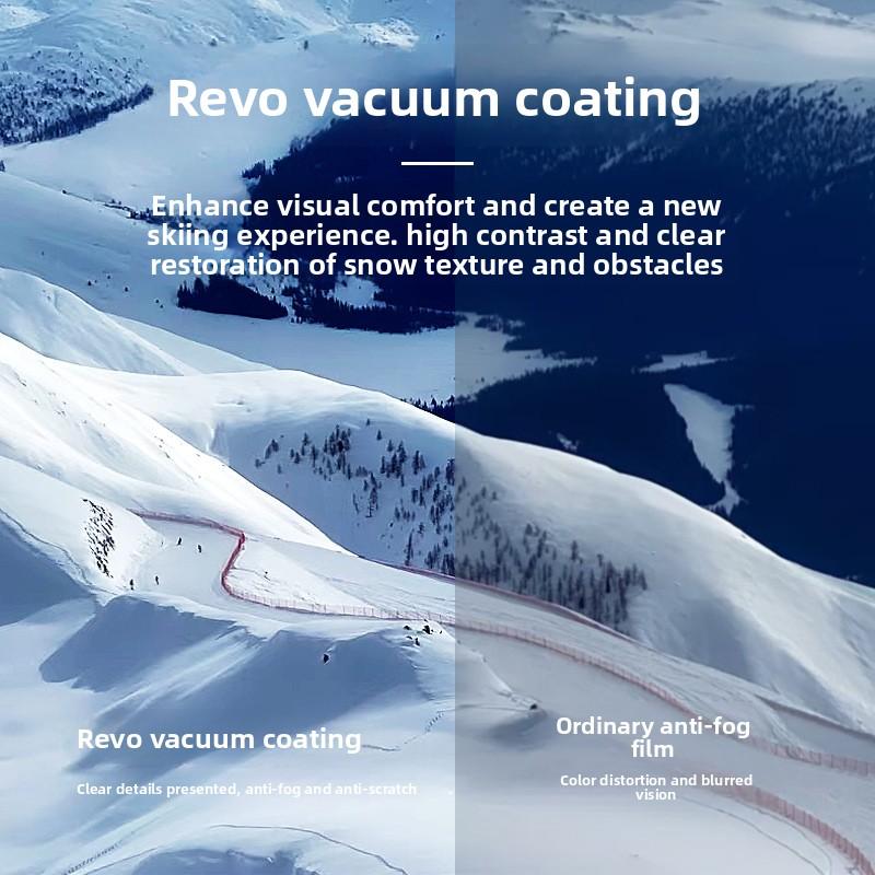 Flip Ski Goggles Cylindrical Magnetic Suction Double Layer Anti-fog Myopia Windproof Outdoor Sports Goggles Snow Glasses