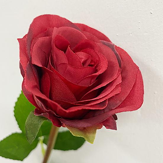 1 Branch Artificial Flower Vivid Appearance No Watering Faux Silk Simulation Rose