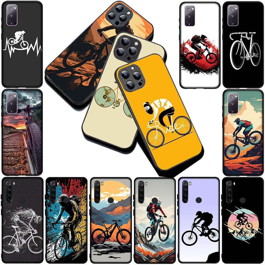 Art Mountain Bike Cycling Silicone Phone Cover for Motorola Moto Edge 70 60 Fusion NEO Pro G Stylus G56 G96 G04 G05 20 Soft Case