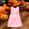 Halloween Ghost Figurine Cute Pink Ghost Holding Moon Statue Resin Ghost Sculpture Tabletop Ornament for Indoor Home Decor