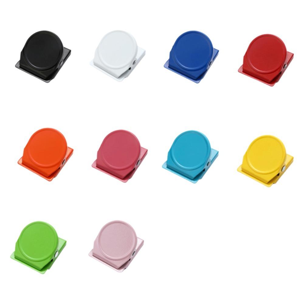 10PCS Colorful Mini Magnet Clamp Metal Memo Clips Multi-functional File Organizers  Office