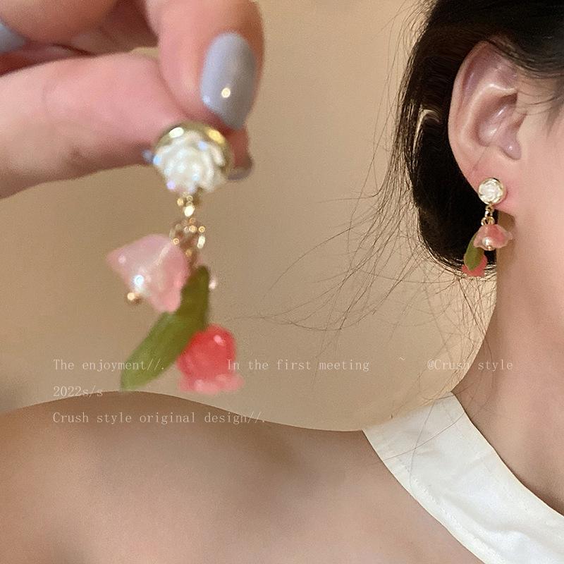 Würziges Mädchen Ohrklemme & Ohrstecker Set: Nischen-Kalter Stil für Frauen, Herbst/Winter 2023