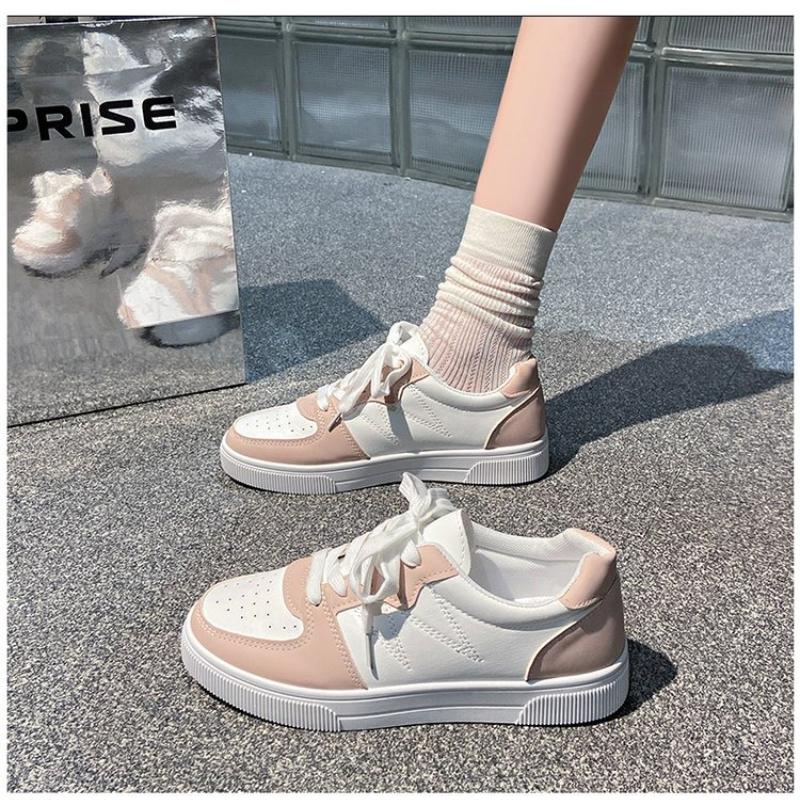 Fashion Women's Vulcanize Shoes Flat Classic Sports Lace Up Skateboard Board Shoe Walking White Running Sneakers