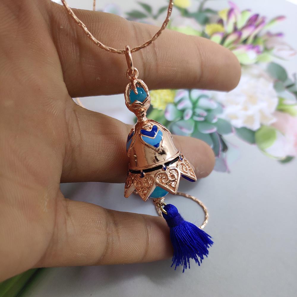 Scaramouche Bell Pendant Necklace Jewelry Cosplay Accessories Xmas Gift