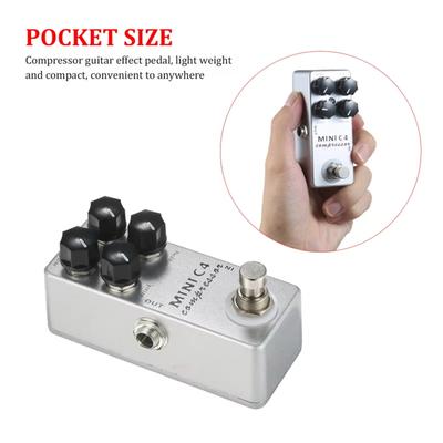 Pedal de Efeitos para Guitarra 4 Modos Efetor Compressor Compacto Pedal de Efeito para Guitarra para Processadores de Efeitos Tremolo Mixer de Som