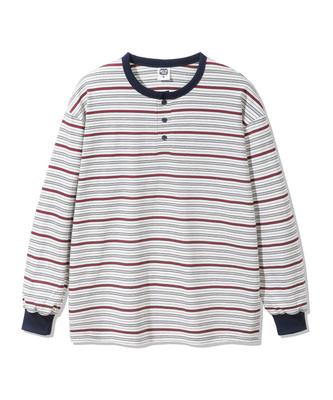 ALVINCLO Blooming 3-Button Henley Neck Long Sleeve T-Shirt Avt951 (3 Colors)