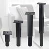 XINMEIWEN 4-Pack Metal Adjustable Furniture Legs, Cabinet Legs, Heavy-Duty Bed Center Frame Slat Support Legs for Table, Bed, Sofa (7.1"-12"), Black