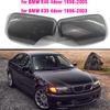 Carbon Fiber Bright Black Side Rearview Mirror Cover Caps For BMW 3 5  E39 E46 525i 528i 530i 540i 323i 330i 328i