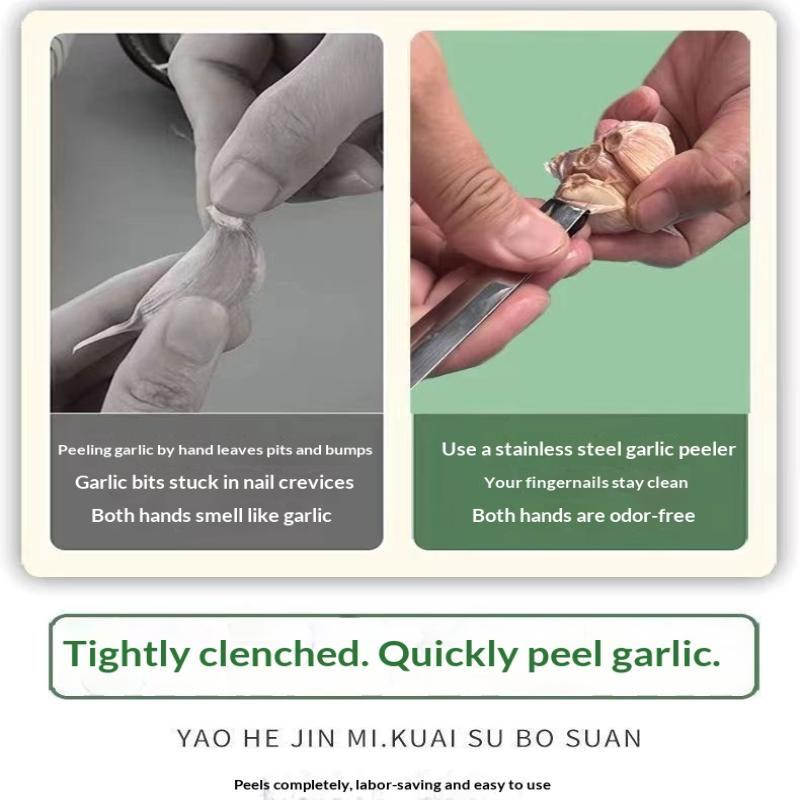 Stainless Steel Garlic Peeler Set Time Saving Peeling 5/10Pcs Reusable Kitchen Gadget for Thanksgiving Cooking Prep