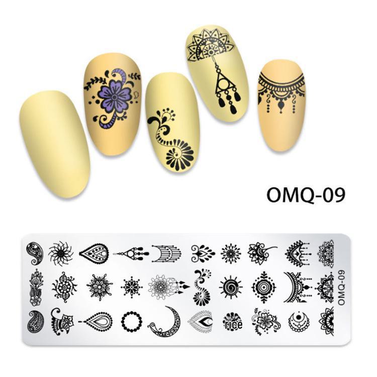 DIY Stainless Steel Rectangular Nail Art Stamping Plate