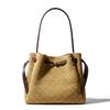 TORY BURCH Romy BUCKET All-over braided design raffia tree and leather shoulder bag large size women's beige 183250-254