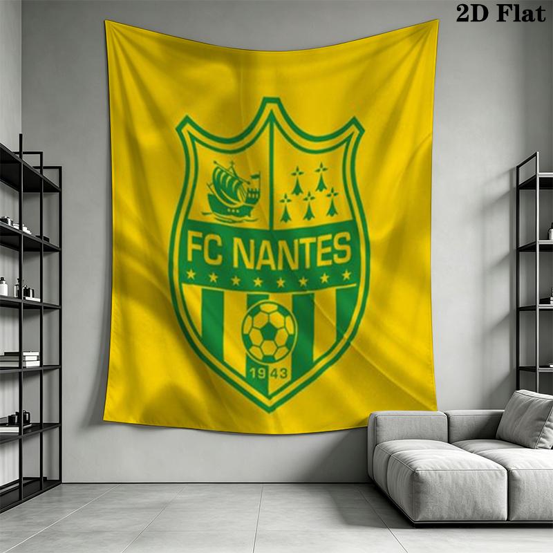 FC Nantes Wall Tapestry Aesthetic Wall Hanging Printed Fabric Blanket Decorative Tapestries for Bedroom Living Room Home Decor