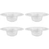4 Pack Mesh Sink Drain Strainer 4.4 Inch Basket Filter Trap Stainless Steel Basin Floor Drain for Kitchen, Bathroom