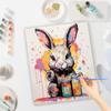 RUOPOTY Frameless Rabbit DIY Painting By Numbers Acrylic Paint On Canvas Kit Animals Paint By Numbers For Home Decor