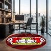 Bayer Leverkusen Printed Round Rug Carpet Chair Rug Area Rug Entryway Doormats,for Office Chair Living Room Bedroom Kitchen Room.