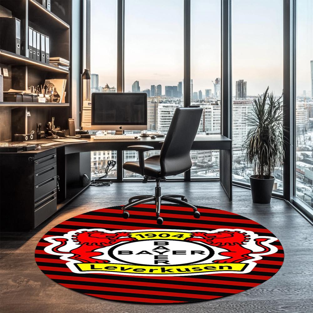 Bayer Leverkusen Printed Round Rug Carpet Chair Rug Area Rug Entryway Doormats,for Office Chair Living Room Bedroom Kitchen Room.