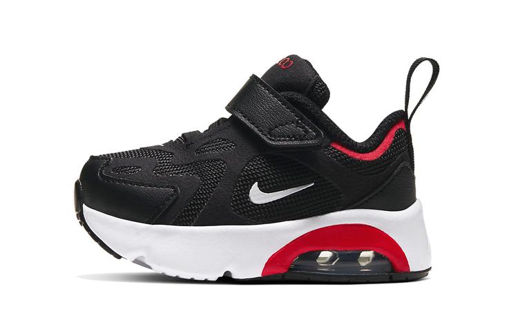 

Nike Air Max 200 Cushioning Low top Running Shoes Black White Red Infant And Toddler AT5629-007 23.5