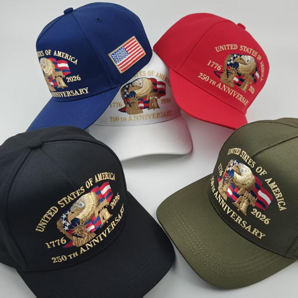 250th Anniversary Hat Baseball Cap Dad Hat Unisex Adjustable Embroidery Hat Outdoor Sun Hat