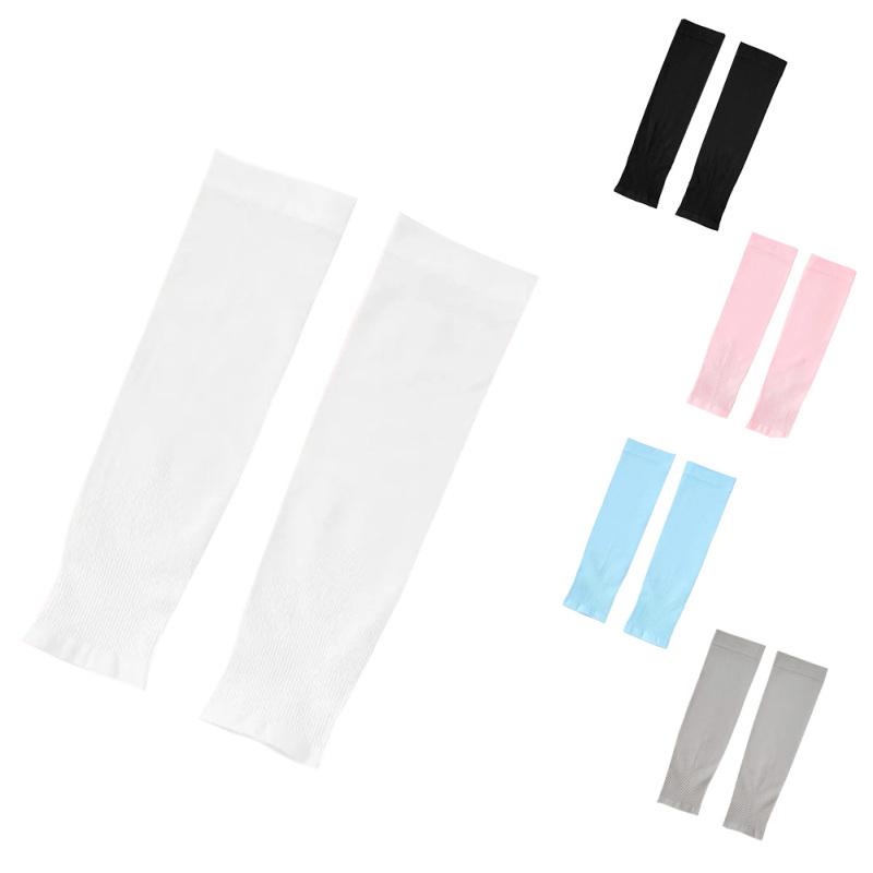 

Kids UV Sun Protection Arm Sleeves Solid Color Cooling Arm Cover For 5-12 Years Old Boys Girls белый