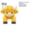 Office Desk Decoration for Women Cute Highland Cow Monitor Figurine, 3D Printed Animal Sitting on Accessories Computer Screen Edge Ornament,