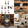Artistic Miniature Chefs Statue Resin Cooking Craft Figurine Collectible Ornament For Kitchen and Dining Room Display