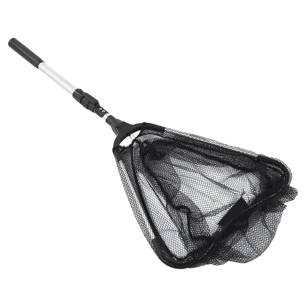 Integrated Waterproof Aluminum Alloy Telescopic Triangular Folding Portable Nanometer Fishing Net Tool Accessory95cm