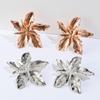 Exaggerated Trendy Elegant Charm Silver Gold Big Flower Ear Stud Drop Dangle Floral Earrings Metal