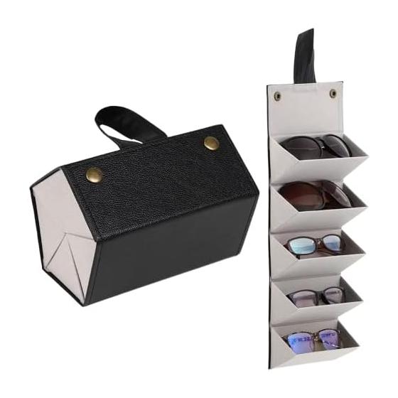 [ideamall] Glasses case, multiple storage, 5 sunglasses storage case, foldable, easy to carry