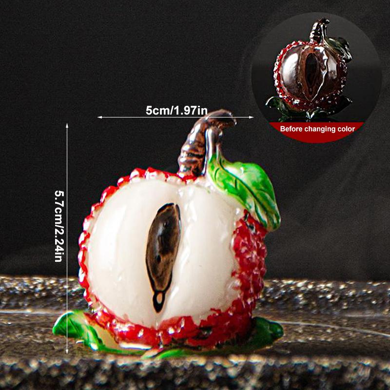 Chinese Resin Color Changing Tea Pet Lucky Fruit Model Tea Figurine Ornaments Home Tea Set Decoration Tea Ceremony Accessories