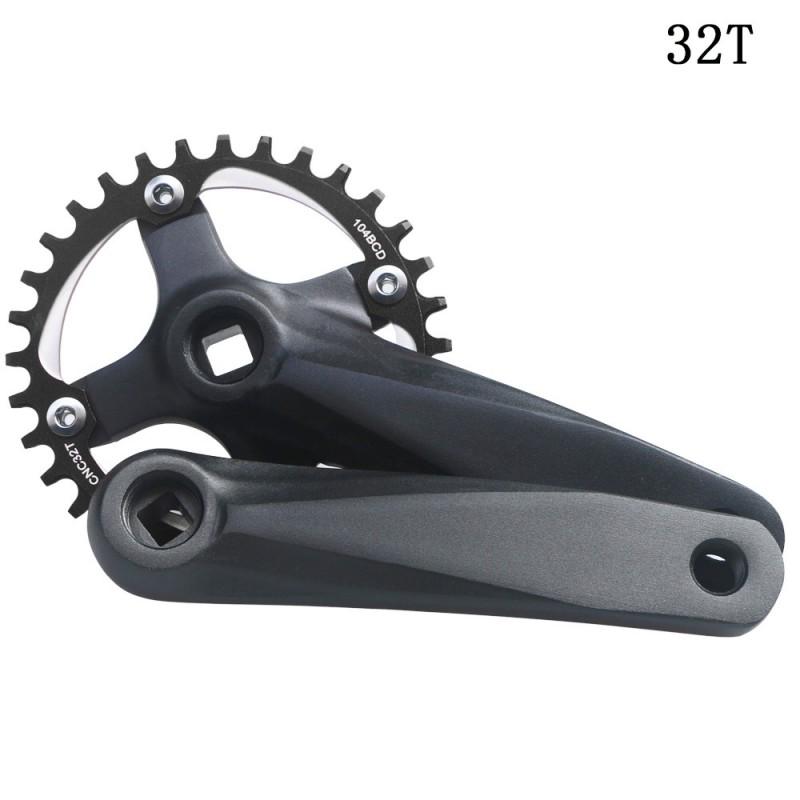 GANOPPER Mountainbike Kurbelgarnitur 104BCD Nicht-Einteiler Kettenblatt 32/34/36/38T